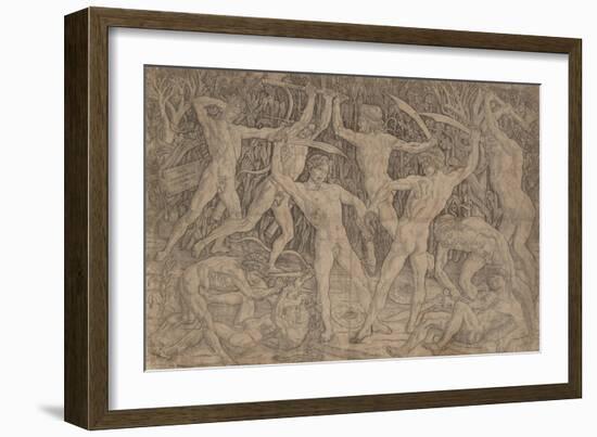 Battle of Ten Naked Men, 1465-Antonio Pollaiuolo-Framed Giclee Print