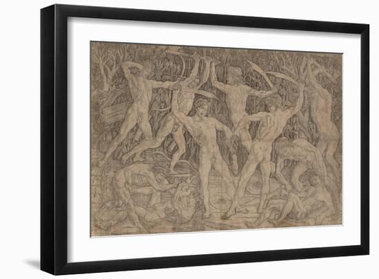 Battle of Ten Naked Men, 1465-Antonio Pollaiuolo-Framed Giclee Print