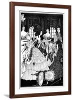 Battle of the Beaux and Belles, Aubrey Beardsley-Aubrey Beardsley-Framed Art Print