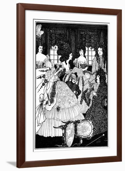 Battle of the Beaux and Belles, Aubrey Beardsley-Aubrey Beardsley-Framed Art Print