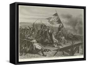 Battle of the Bridge of Arcole-Denis Auguste Marie Raffet-Framed Stretched Canvas