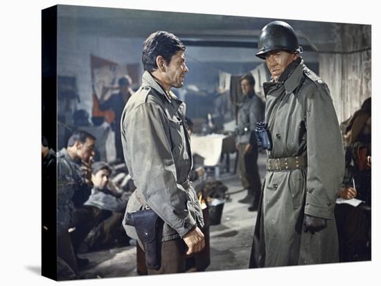 BATTLE OF THE BULGE, 1965 directed by KEN ANNAKIN Charles Bronson and Henry Fonda (photo)-null-Stretched Canvas