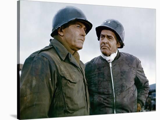 BATTLE OF THE BULGE, 1965 directed by KEN ANNAKIN Henry Fonda and Robert Ryan (photo)-null-Stretched Canvas