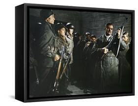 BATTLE OF THE BULGE, 1965 directed by KEN ANNAKIN James MacArthur, Henry Fonda and Dana Andrews (ph-null-Framed Stretched Canvas
