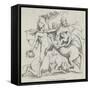 Battle of the Centaurs and the Lapithae-null-Framed Stretched Canvas