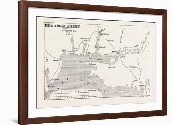 Battle of the Citadel of Kinburn, October 17, 1855. the Crimean War.-null-Framed Giclee Print