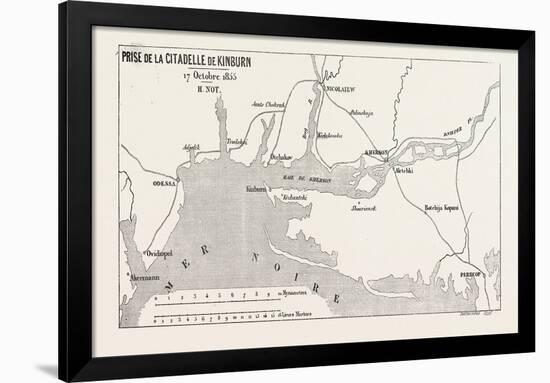 Battle of the Citadel of Kinburn, October 17, 1855. the Crimean War.-null-Framed Giclee Print