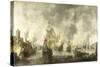 Battle of the Combined Venetian and Dutch Fleets Against the Turks in the Bay of Foya-Abraham Beerstraten-Stretched Canvas