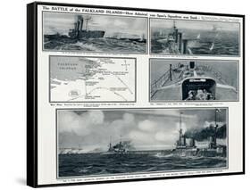 Battle of the Falkland Islands-G.h. Davis-Framed Stretched Canvas