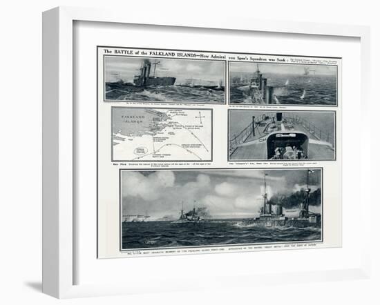 Battle of the Falkland Islands-G.h. Davis-Framed Art Print