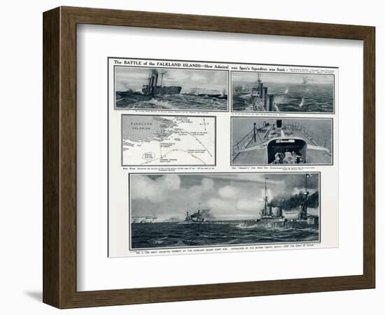 Battle of the Falkland Islands-G.h. Davis-Framed Art Print