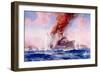 Battle of the Falklands: Sinking of the Scharnhorst, 1914-E. S. Hodgson-Framed Giclee Print