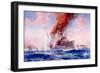 Battle of the Falklands: Sinking of the Scharnhorst, 1914-E. S. Hodgson-Framed Giclee Print