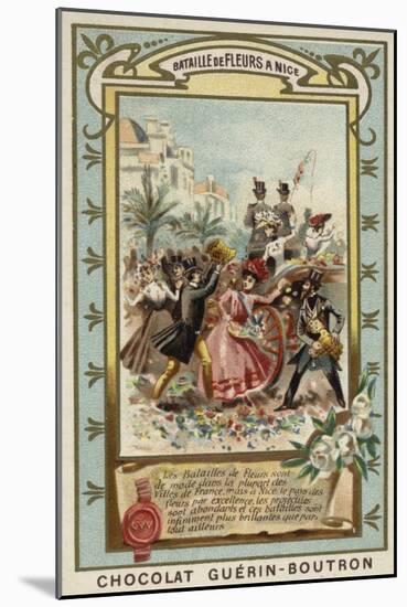 Battle of the Flowers in Nice-null-Mounted Giclee Print