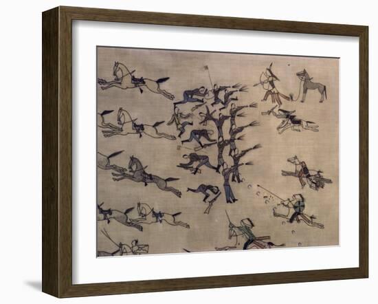 Battle of the Little Big Horn, by White Bird, a Northern Cheyenne, Horseshoes-Walter Rawlings-Framed Photographic Print