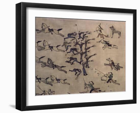 Battle of the Little Big Horn, by White Bird, a Northern Cheyenne, Horseshoes-Walter Rawlings-Framed Photographic Print