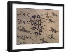 Battle of the Little Big Horn, by White Bird, a Northern Cheyenne, Horseshoes-Walter Rawlings-Framed Photographic Print