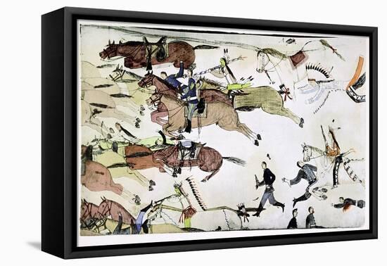 Battle of the Little Big Horn, Montana, USA, 25-26 June 1876-null-Framed Stretched Canvas