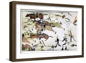 Battle of the Little Big Horn, Montana, USA, 25-26 June 1876-null-Framed Giclee Print