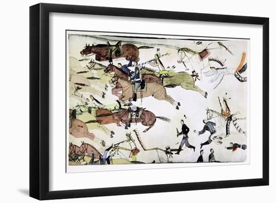 Battle of the Little Big Horn, Montana, USA, 25-26 June 1876-null-Framed Giclee Print