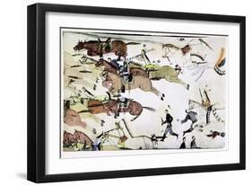 Battle of the Little Big Horn, Montana, USA, 25-26 June 1876-null-Framed Giclee Print