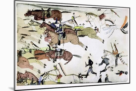 Battle of the Little Big Horn, Montana, USA, 25-26 June 1876-null-Mounted Giclee Print