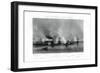 Battle of the 'Monitor' and the 'Merrimack, Hampton Roads, Virginia, 9 March 1862 (1862-186)-J Davies-Framed Giclee Print