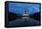 Battle of the nations monument, Leipzig by the blue hour, water reflection-UtArt-Framed Stretched Canvas