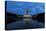 Battle of the nations monument, Leipzig by the blue hour, water reflection-UtArt-Stretched Canvas