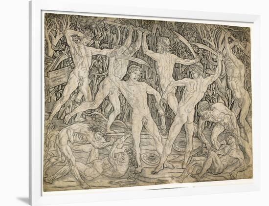 Battle of the Nudes, C. 1470-Antonio Pollaiuolo-Framed Giclee Print