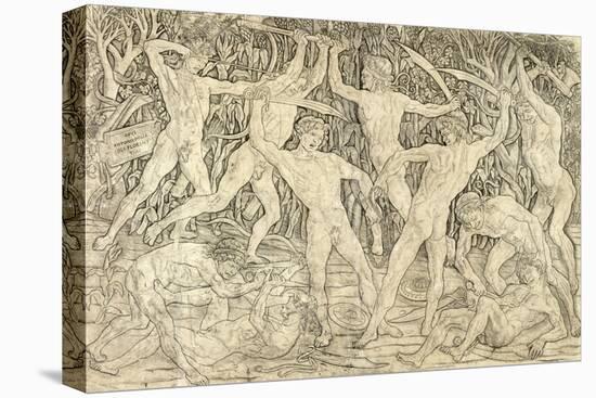 Battle of the Nudes-Antonio Del Pollaiolo-Stretched Canvas