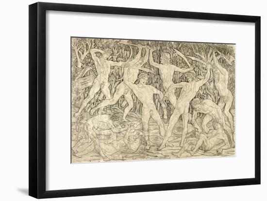 Battle of the Nudes-Antonio Del Pollaiolo-Framed Giclee Print