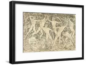 Battle of the Nudes-Antonio Del Pollaiolo-Framed Giclee Print