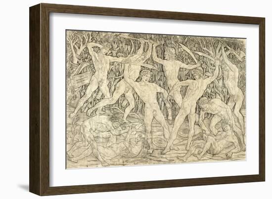 Battle of the Nudes-Antonio Del Pollaiolo-Framed Giclee Print