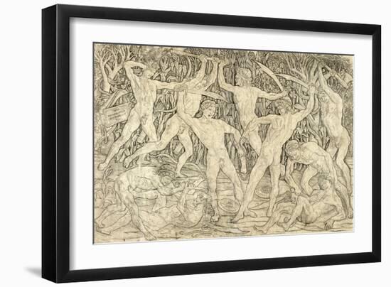 Battle of the Nudes-Antonio Del Pollaiolo-Framed Giclee Print