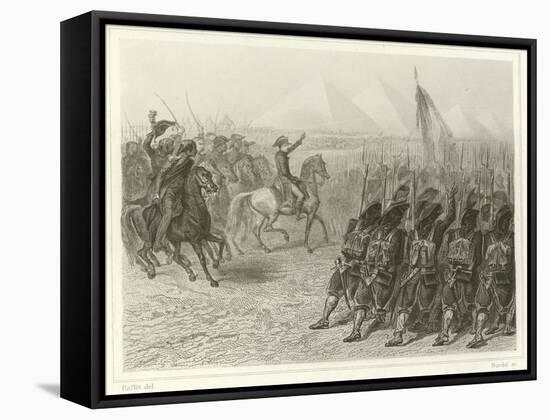 Battle of the Pyramids-Denis Auguste Marie Raffet-Framed Stretched Canvas