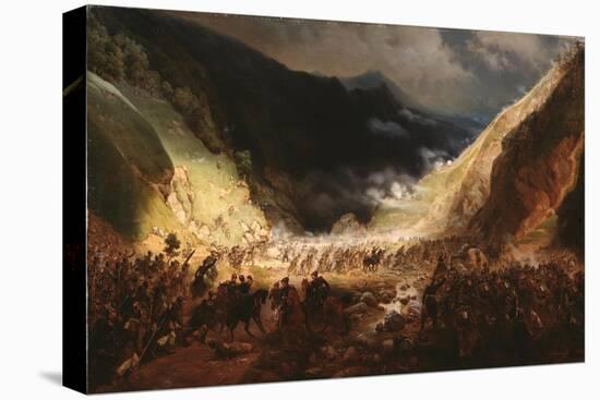 Battle of the Rothenthurm Pass, 1871-Gottfried Willewalde-Stretched Canvas