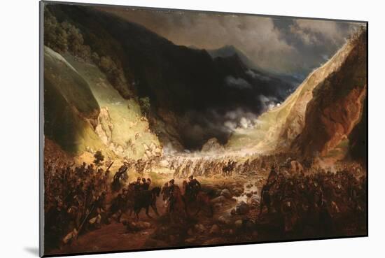 Battle of the Rothenthurm Pass, 1871-Gottfried Willewalde-Mounted Giclee Print