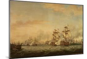 Battle of the Saints, 1782-Thomas Whitcombe-Mounted Giclee Print