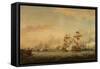 Battle of the Saints, 1782-Thomas Whitcombe-Framed Stretched Canvas