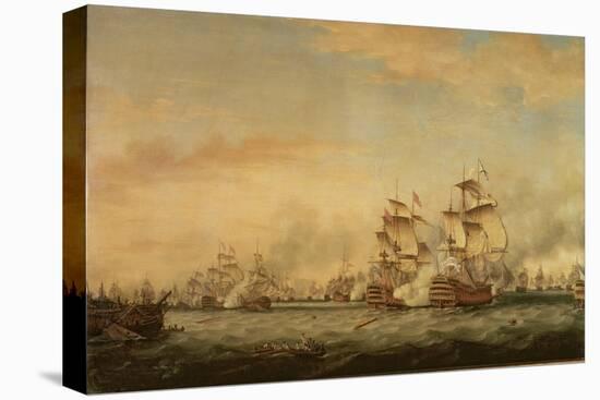 Battle of the Saints, 1782-Thomas Whitcombe-Stretched Canvas