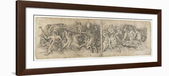 Battle of the Sea Gods, 1470s-Andrea Mantegna-Framed Giclee Print