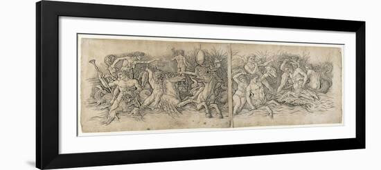 Battle of the Sea Gods, 1470s-Andrea Mantegna-Framed Giclee Print