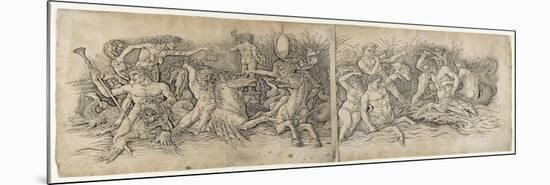 Battle of the Sea Gods, 1470s-Andrea Mantegna-Mounted Giclee Print