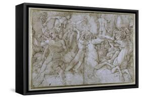 Battle of the Sea-Gods-Andrea Mantegna-Framed Stretched Canvas