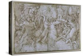 Battle of the Sea-Gods-Andrea Mantegna-Stretched Canvas
