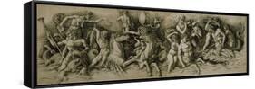 Battle of the Sea Gods-Andrea Mantegna-Framed Stretched Canvas