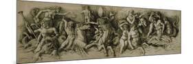 Battle of the Sea Gods-Andrea Mantegna-Mounted Premium Giclee Print