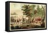 Battle of the Thames and the Death of Tecumseh-William Emmons-Framed Stretched Canvas