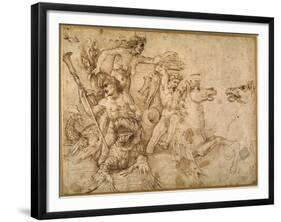 Battle of the Tritons, after Anrea Mantegna-Raphael-Framed Giclee Print